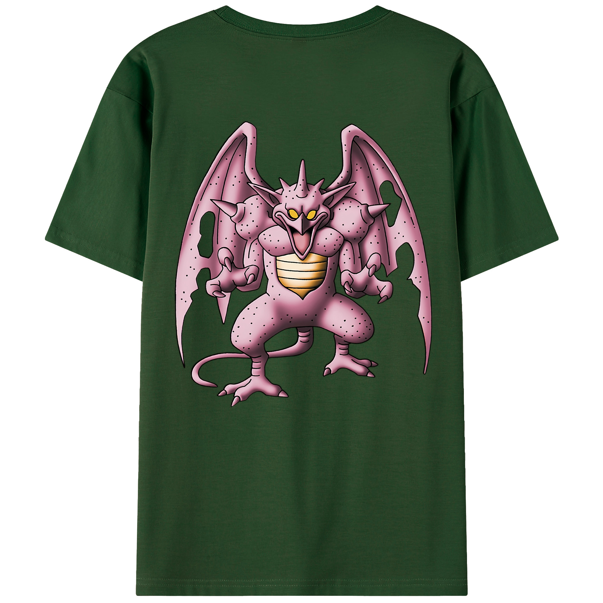 （画像用） ドラゴンクエスト Doragon Kuesuto Dragon Quest 綿100％半袖Tシャツ（背面プリント）